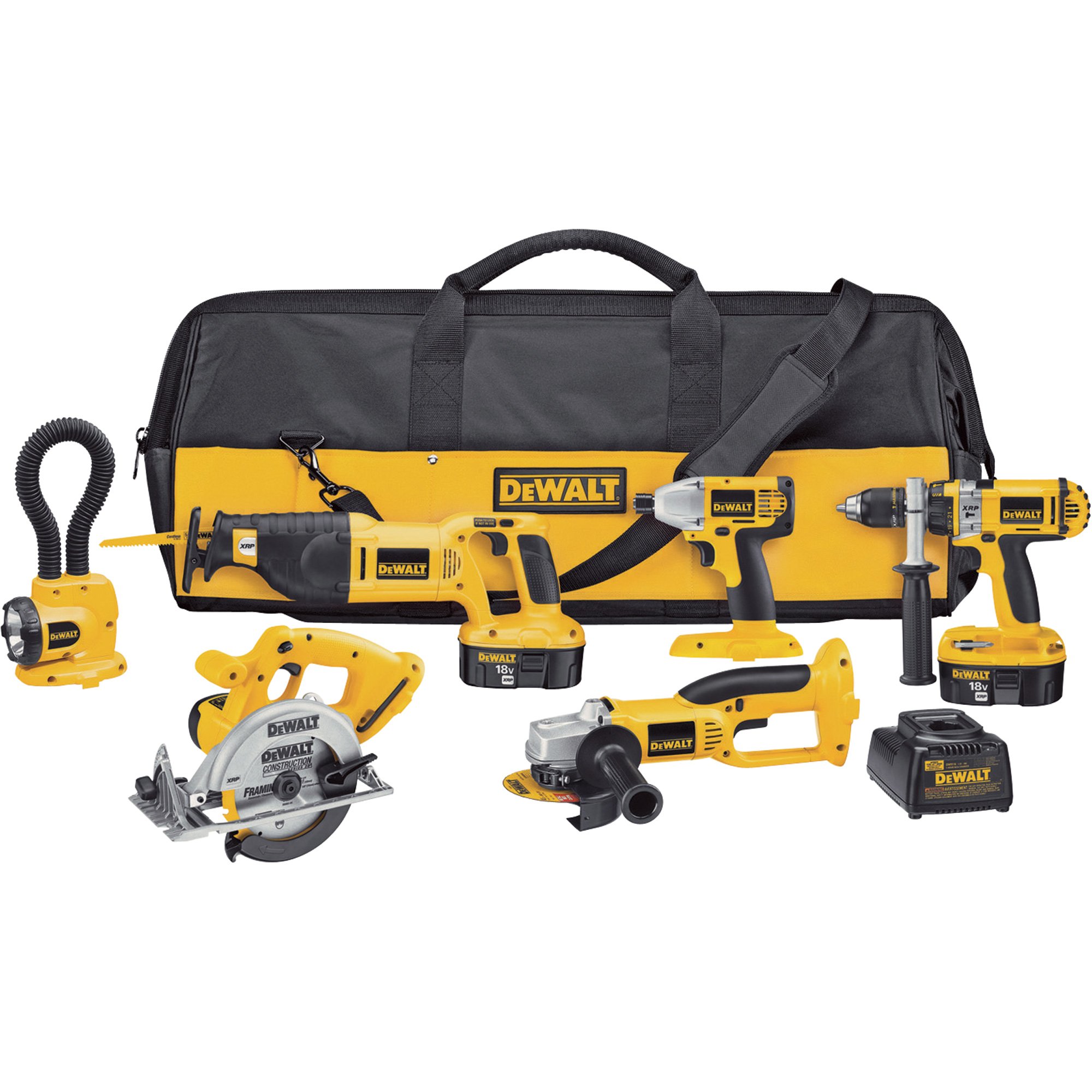 DEWALT Reconditioned Cordless Combo Tool Kit — 6Tool Set, 18 Volt XRP
